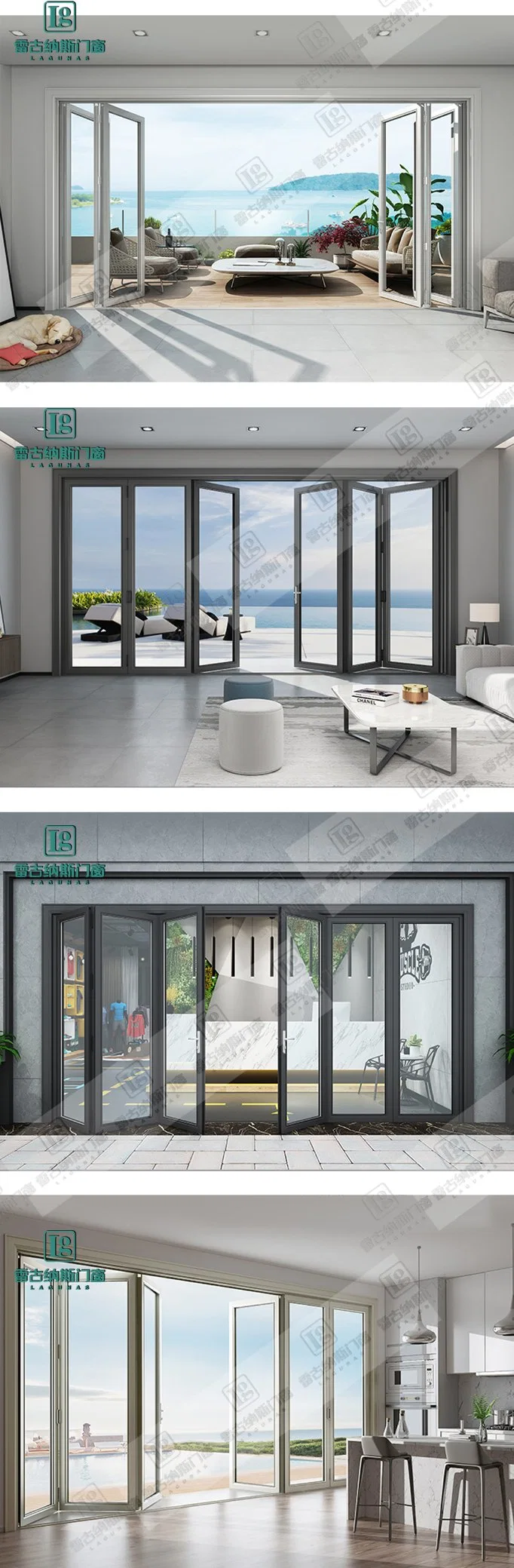 American New Systems Aluminium Bifold Door